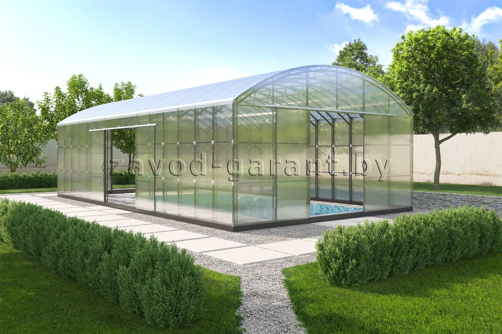 Теплица "ГАРАНТ-ПРЯМОСТЕННАЯ-6"